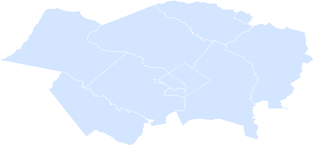 the map of the service areas